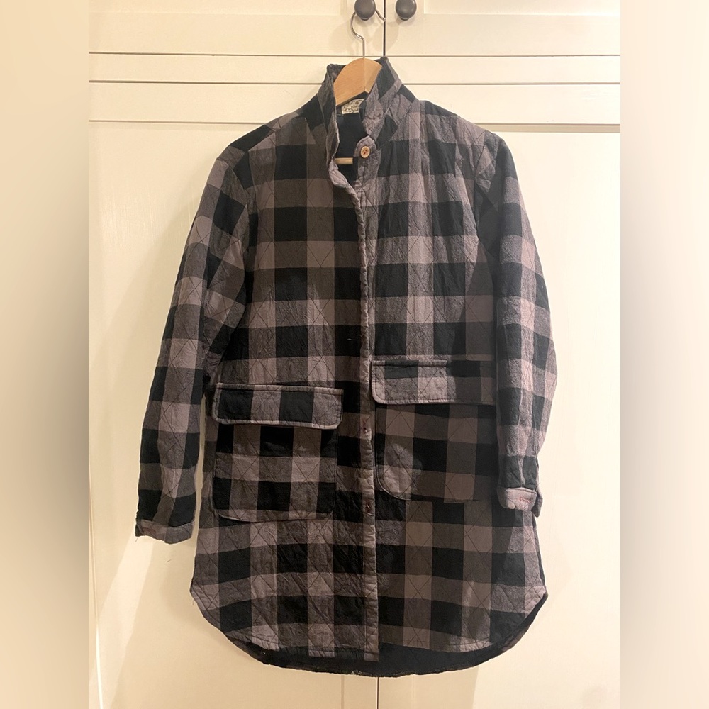 Quilted mid length shacket